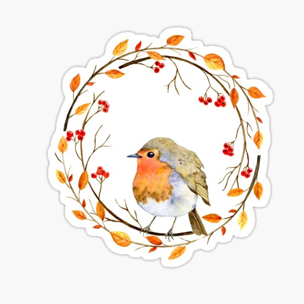 Item preview, Robin on its branch designed and sold by AmethysteCrea.