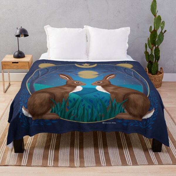 Item preview, Moonlight Hares, Rabbits, Bunnies,  designed and sold by OstarasAttic.