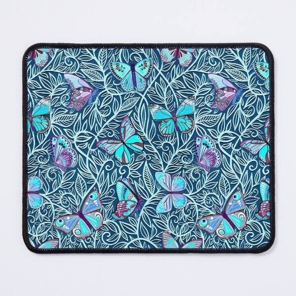 Item preview, Butterfly Art Nouveau in Dark Blue and Purple designed and sold by micklyn.