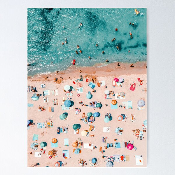Item preview, Aerial Ocean Print, Pastel Colors Beach, Sea Beach Print, Coastal Print, Beach Photography, Aerial Beach Print, Bondi Beach Print, Art Print designed and sold by radub85.