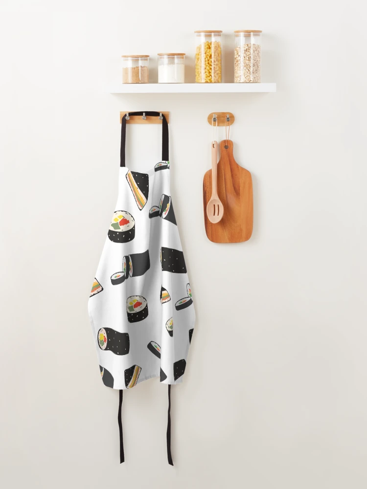 Thumbnail 4 of 6, Apron, Kimbap Pattern designed and sold by Cute Bunny.