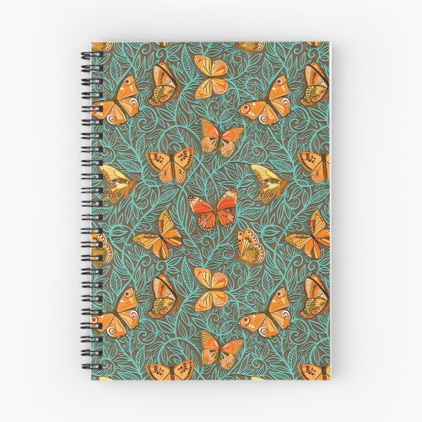 Item preview, Butterfly Art Nouveau in Retro Orange and Teal  designed and sold by micklyn.