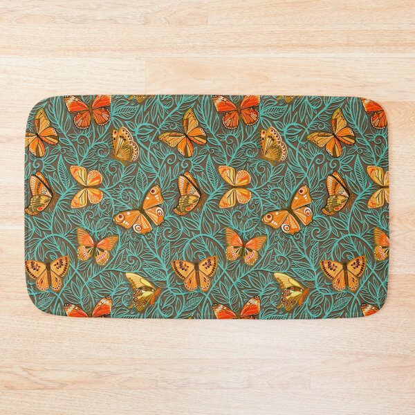 Item preview, Butterfly Art Nouveau in Retro Orange and Teal  designed and sold by micklyn.