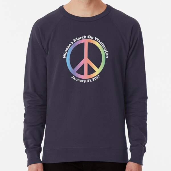 Women's March On Washington Peace Sign Lightweight Sweatshirt