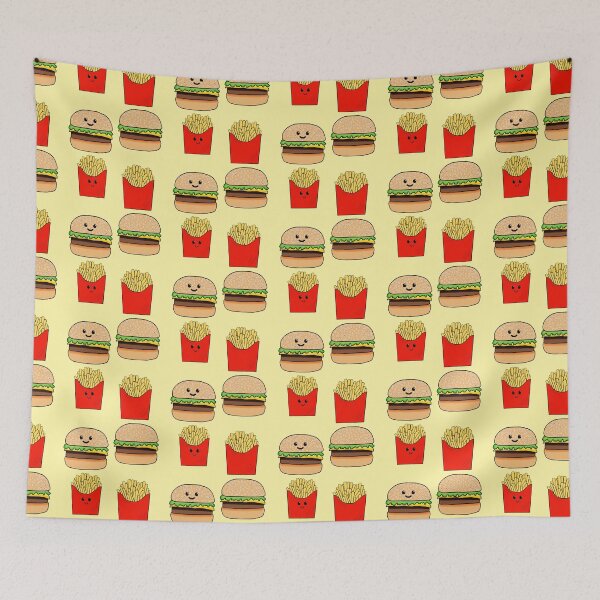 Item preview, Yummy Junk Food Pattern, French Fries And Burger designed and sold by Barolina.