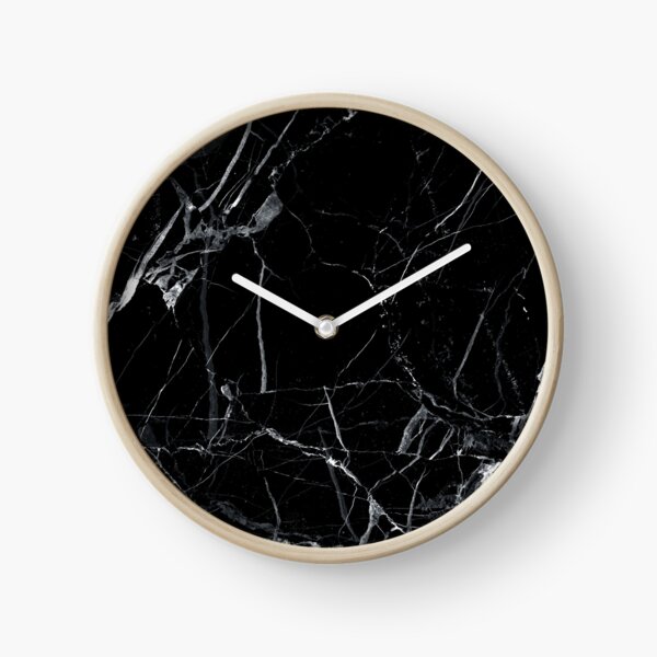 Luxe Black and Crystal Fused Clock
