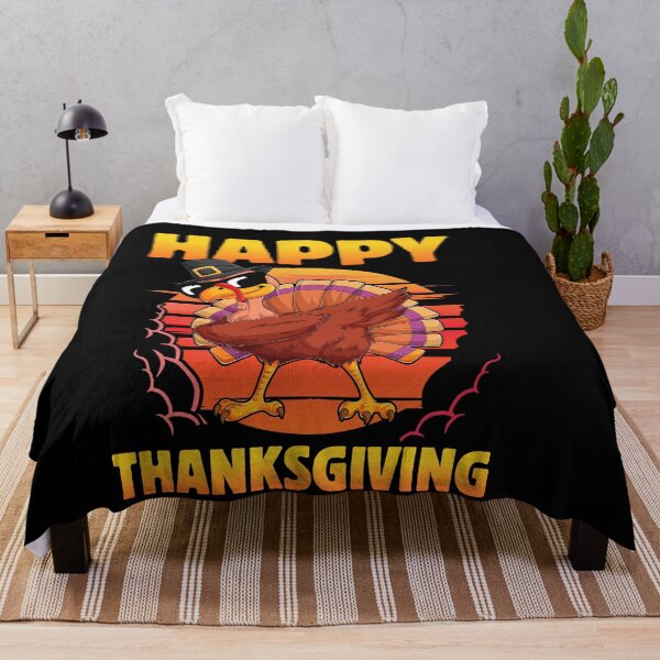 Aperçu de l'œuvre Joyeux Thanksgiving tamponnant la dinde avec un chapeau de pèlerin drôle créée et vendue par mteehut.