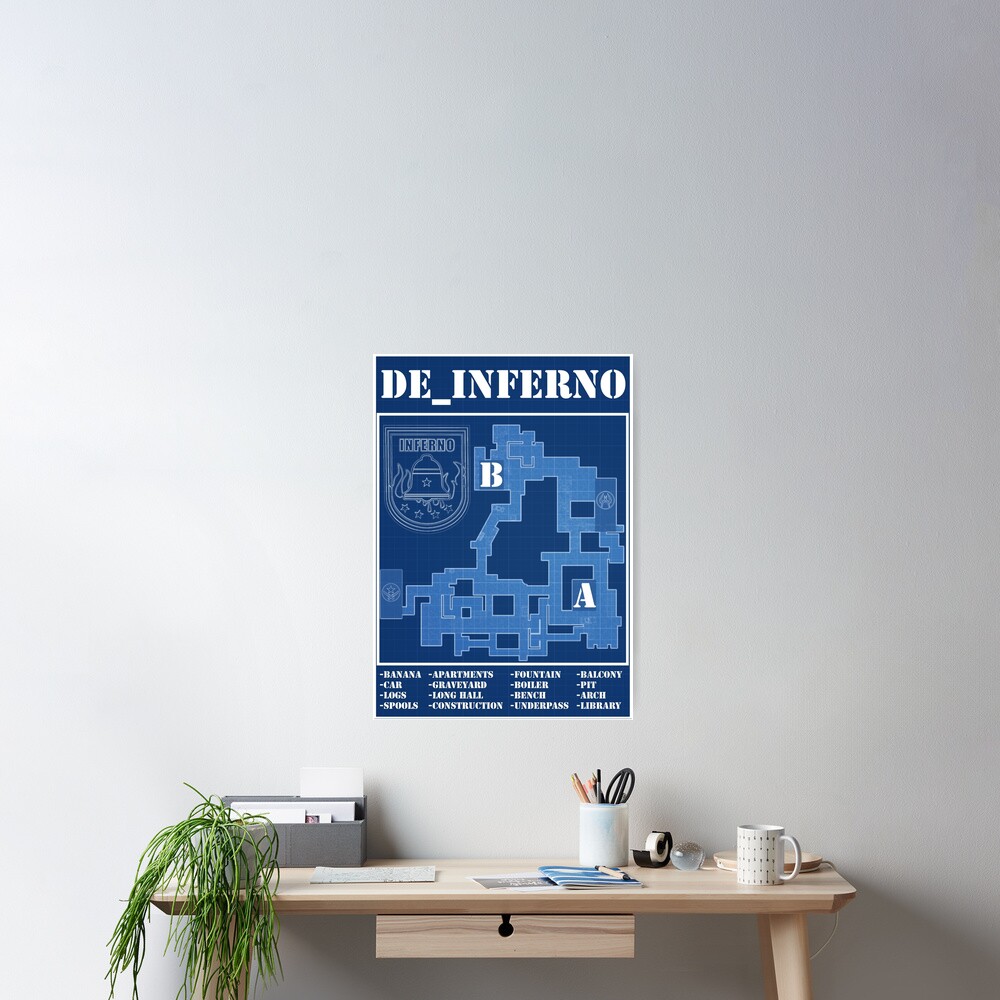 CSGO DE_INFERNO (old map ) Poster