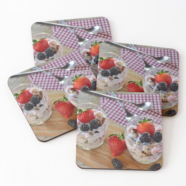 Item preview, Strawberry Dessert Strawberries Blackberries Sweet Yoghurt Cream Restaurant Bar Dinner Lunch designed and sold by MonArtisteSam.