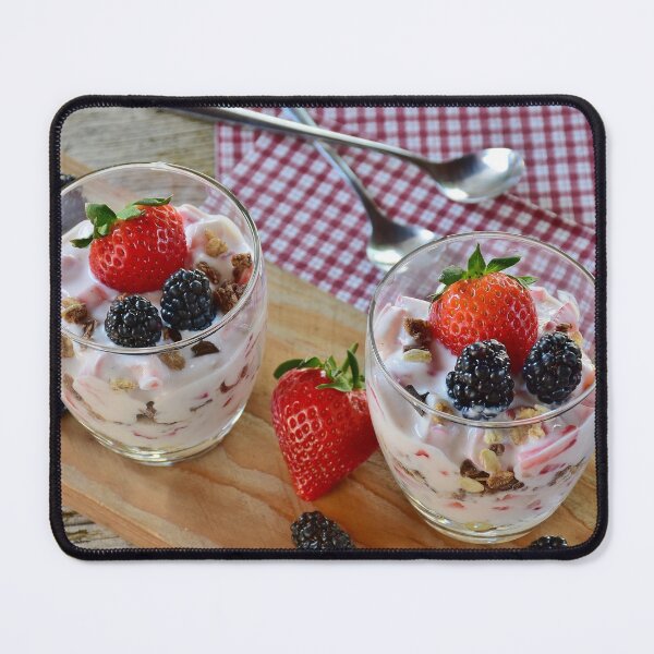 Item preview, Strawberry Dessert Strawberries Blackberries Sweet Yoghurt Cream Restaurant Bar Dinner Lunch designed and sold by MonArtisteSam.