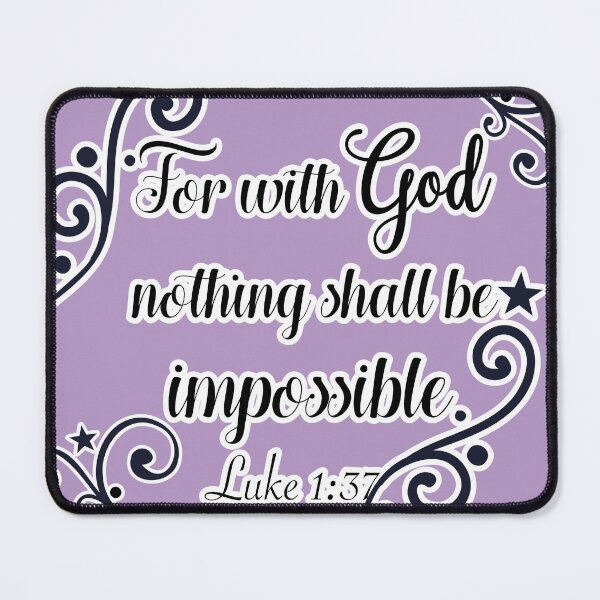 Item preview, For With God Nothing is Impossible designed and sold by FamilyCurios.