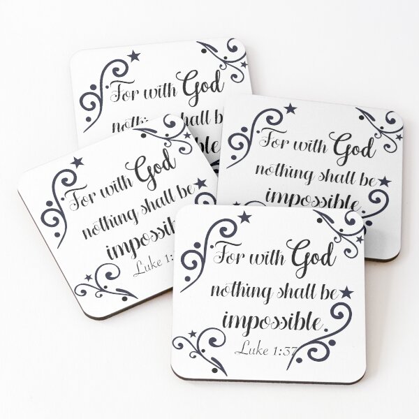 Item preview, For With God Nothing is Impossible designed and sold by FamilyCurios.