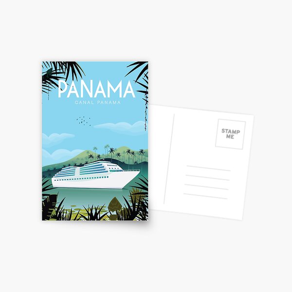 Item preview, Panama canal travel poster designed and sold by Arctic frame studio.