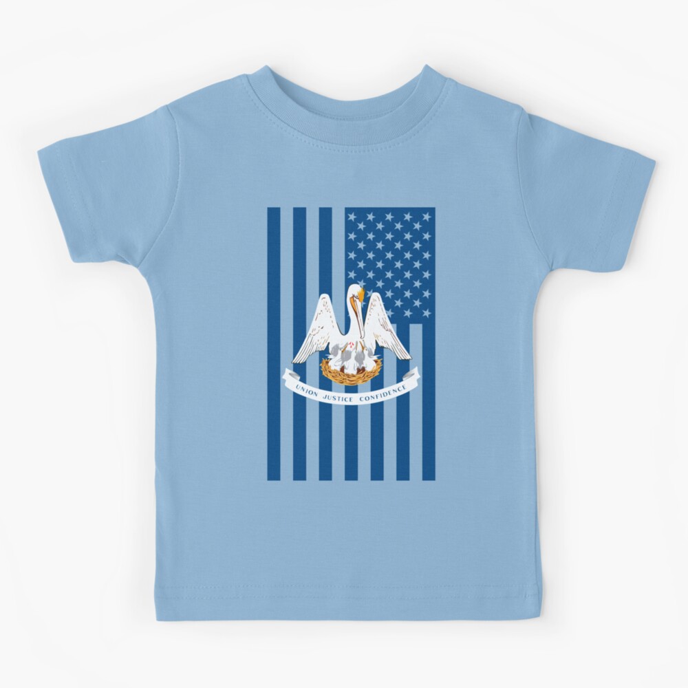 Louisiana State Flag Graphic USA Styling Kids T-Shirt for Sale by Garaga
