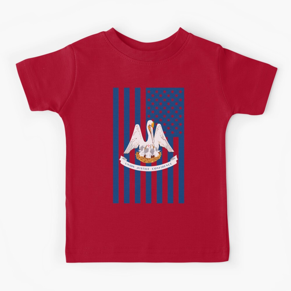 Louisiana State Flag Graphic USA Styling Kids T-Shirt for Sale by Garaga