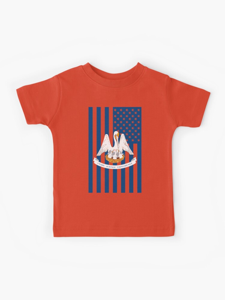 Louisiana State Flag Graphic USA Styling | Kids T-Shirt