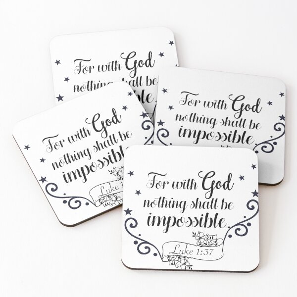 Item preview, For With God Nothing is Impossible Luke designed and sold by FamilyCurios.