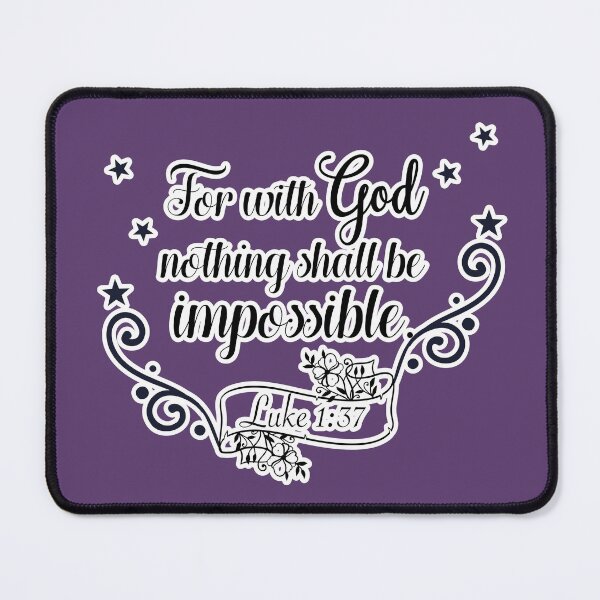 Item preview, For With God Nothing is Impossible Luke designed and sold by FamilyCurios.