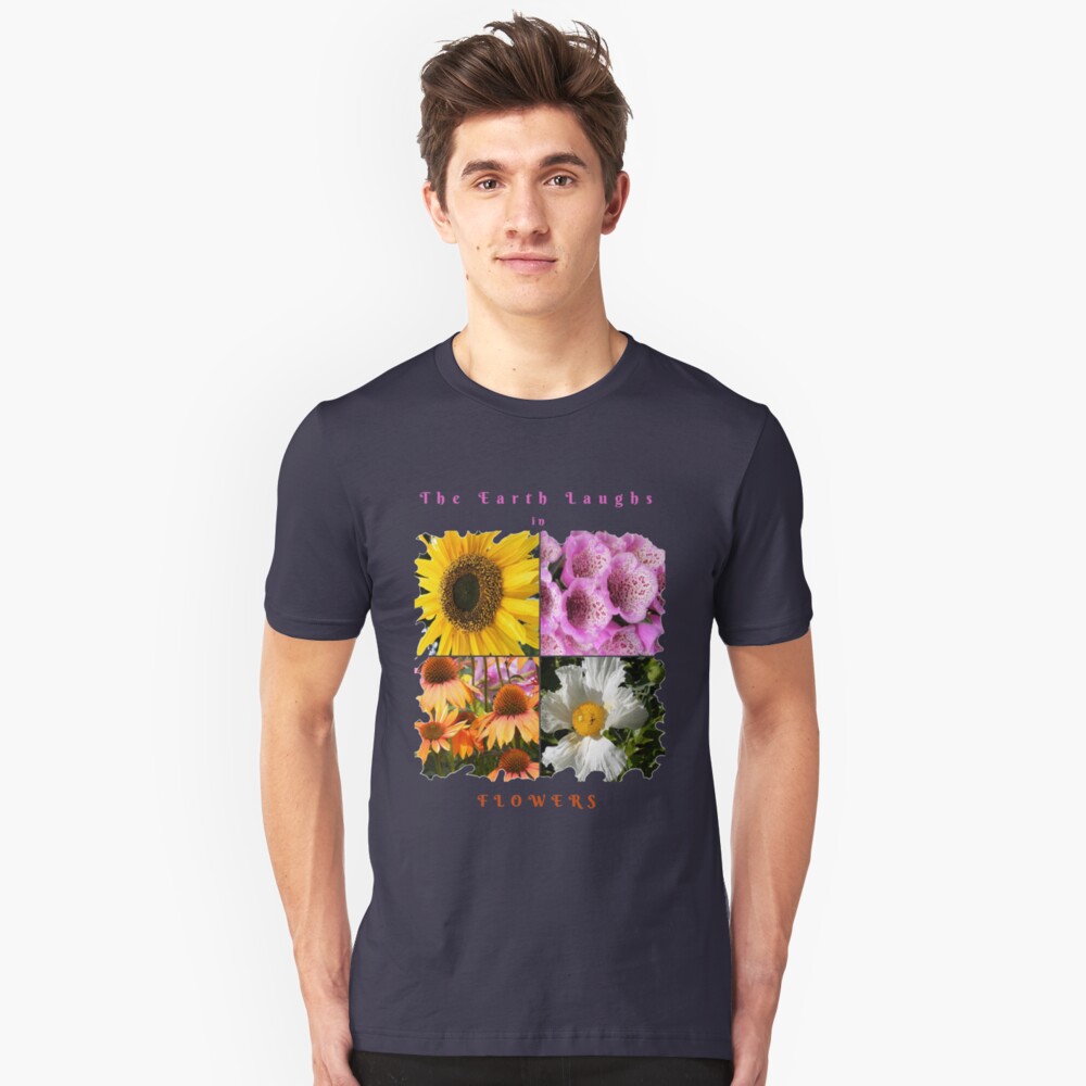 EARTH LAUGHS IN FLOWERS Slim Fit T-Shirt