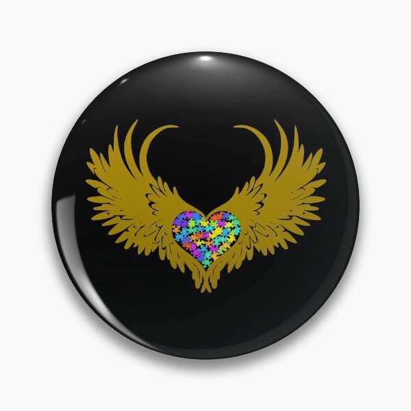 Item preview, Autism Puzzled Heart Angel Wings #3 designed and sold by Hypnotees.