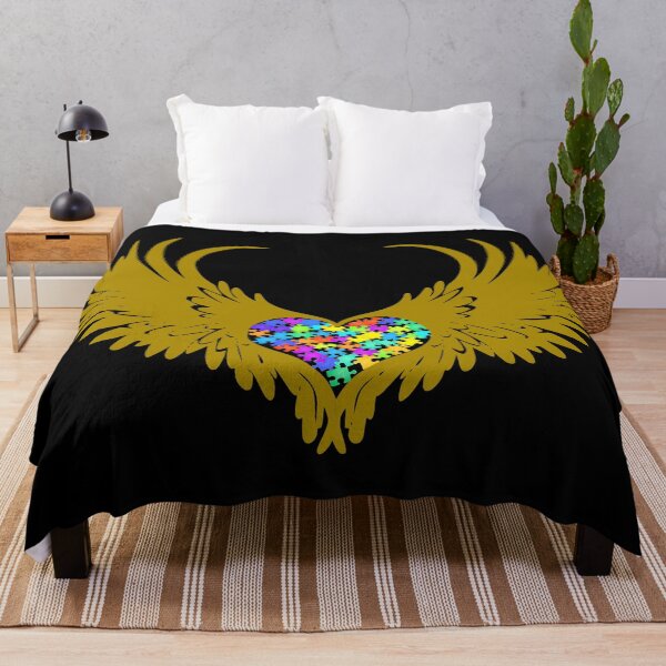 Item preview, Autism Puzzled Heart Angel Wings #3 designed and sold by Hypnotees.