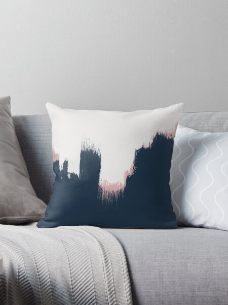 Item preview, Minimalist Abstract Art in Blush Pink and Navy Blue  designed and sold by kasamor.