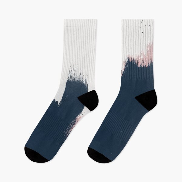 Item preview, Minimalist Abstract Art in Blush Pink and Navy Blue  designed and sold by kasamor.