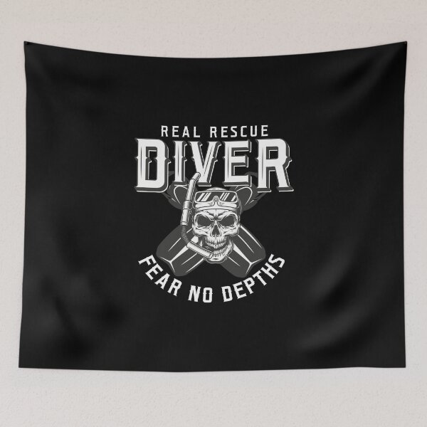 Artikelvorschau, Echter Rettungstaucher fürchtet keine Tiefen Scuba Deep Diving entworfen und verkauft von StrongShirts.