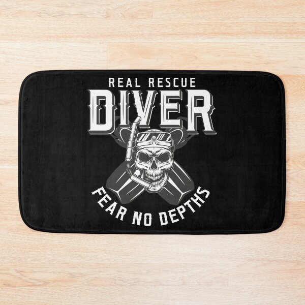 Item preview, Real Rescue Diver Fear No Depths Scuba Deep Diving designed and sold by StrongShirts.