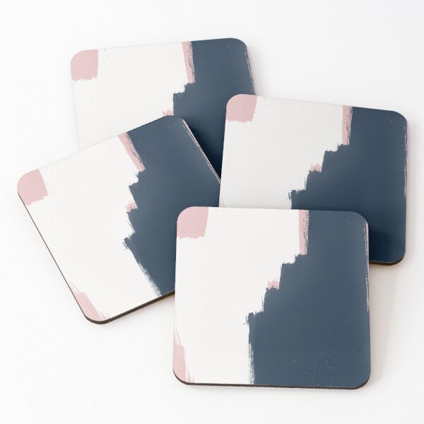 Item preview, Minimal Abstract Art in Blush Pink and Navy Blue  designed and sold by kasamor.