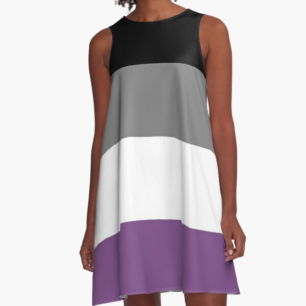 Asexual Pride Colors A Line Dress For Sale By 123steponme Redbubble 4729