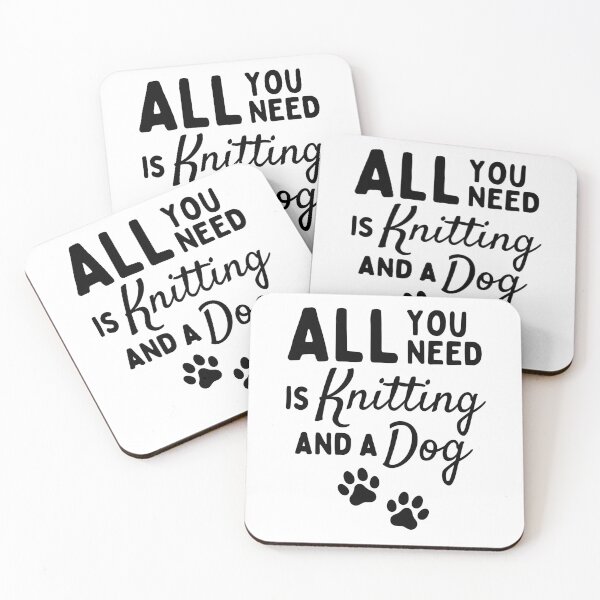 Item preview, All you need is knitting and a dog designed and sold by TheGreenGoat.