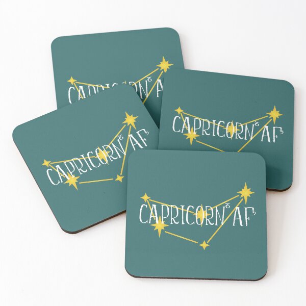 Artikelvorschau, Steinbock AF mit Sternbild und astrologischen Symbolen für Steinbock & Saturn entworfen und verkauft von Happy Puppy Print On Demand.