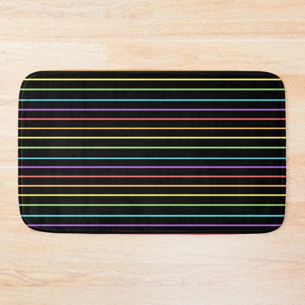 Item preview, Horizontal Rainbow Stripes on a Black Background designed and sold by omg-designs.