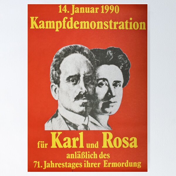 German Communist Poster Karl and Rosa Poster