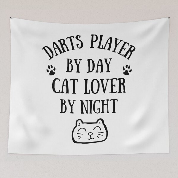 Item preview, Darts player by day. Cat lover by night designed and sold by TheGreenGoat.