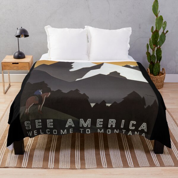 Item preview, Vintage Montana Mountain Clipart Print designed and sold by JoyforU.