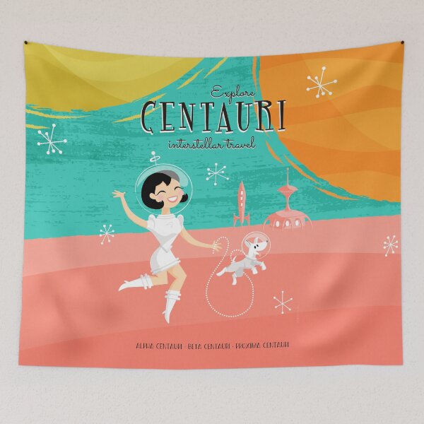 Item preview, Explore Centauri - Retro Poster designed and sold by miavaldez.
