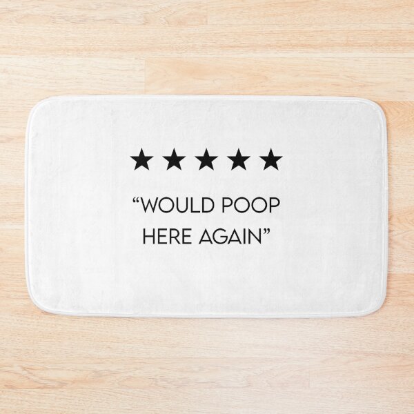 Item preview, Five Stars "Would Poop Here Again" - Typography - Artwork designed and sold by GirlGangPrints.