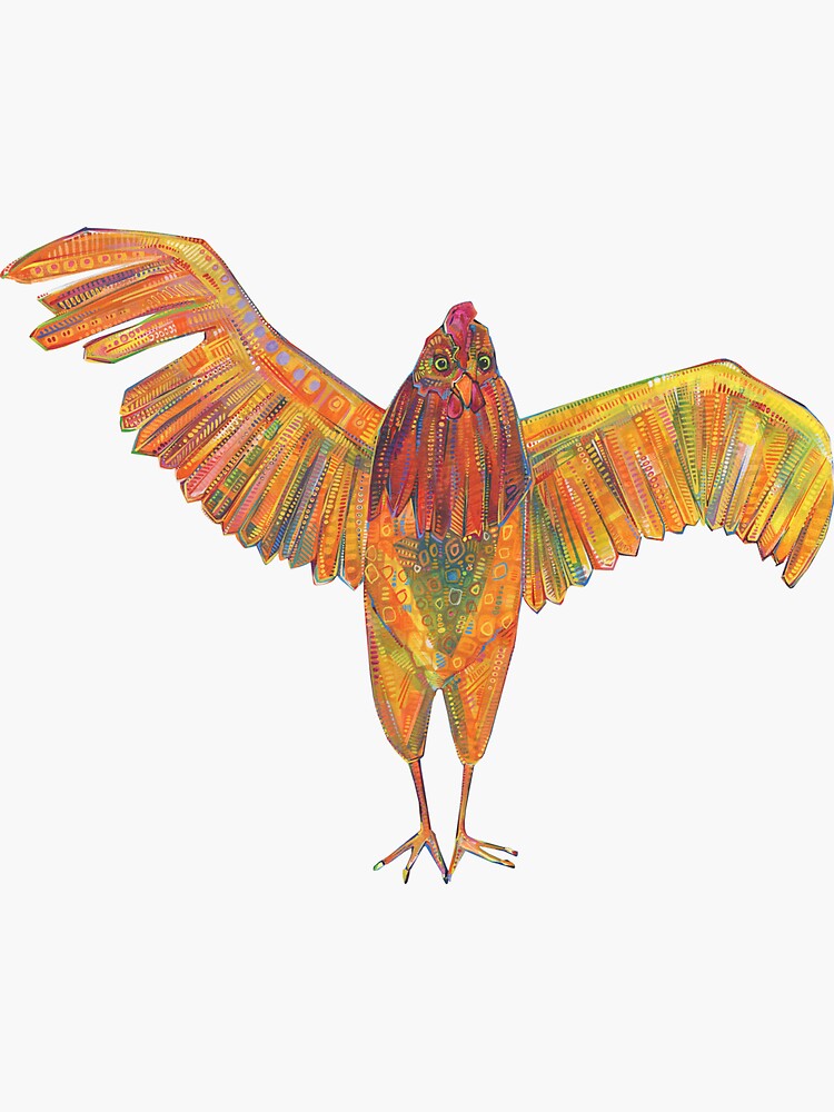 Thumbnail 3 of 3, Sticker, Chicken Confidence - 2016 designed and sold by Gwenn Seemel.