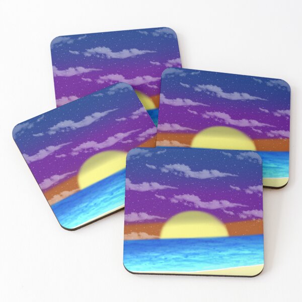 Item preview, Sunset cloudy beachscape designed and sold by LunaAngelRose.