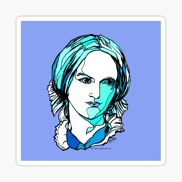 Charlotte Bronte British author Sticker