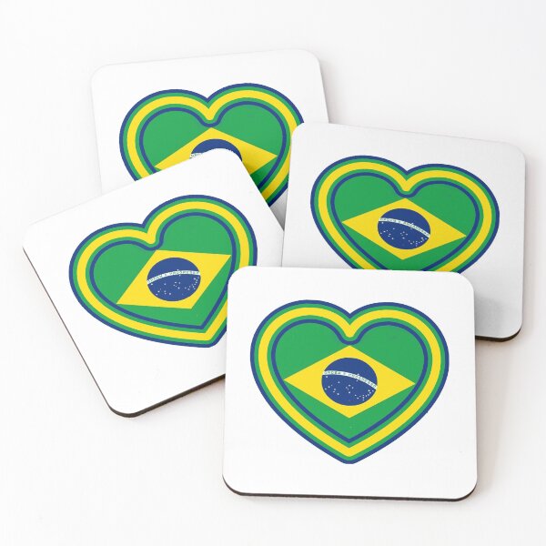 Item preview, Love Heart Brazil Flag designed and sold by Tracey  Bryant.