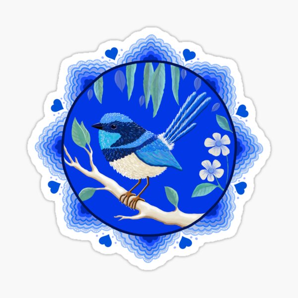 Splendid Blue Wren Sticker