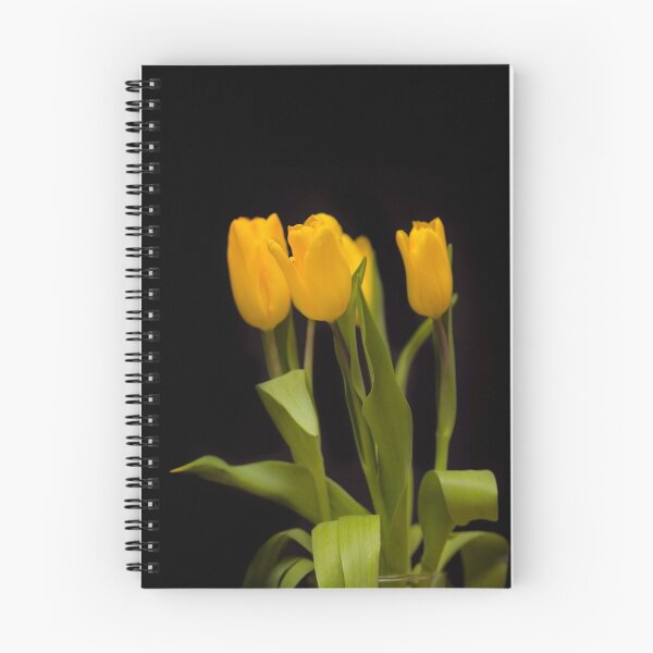 Item preview, Tulipanes amarillos sobre un fondo negro designed and sold by Traida.