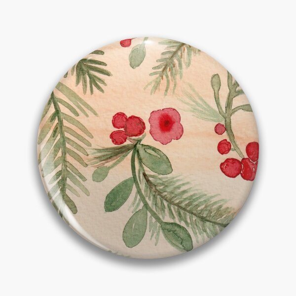 Item preview, Abstract Christmas Pine and Holly Berry for the Holidays designed and sold by DaisyGirlDesign.