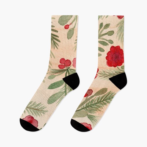 Item preview, Abstract Christmas Pine and Holly Berry for the Holidays designed and sold by DaisyGirlDesign.