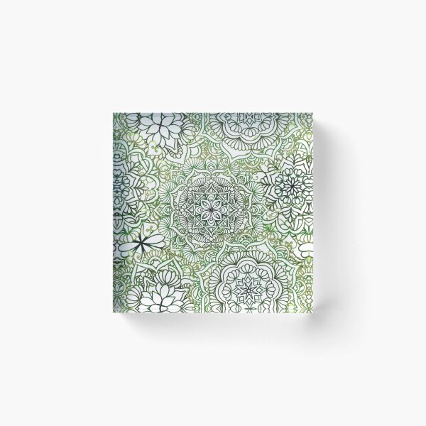 Item preview, Olive Green Happy Mandalas designed and sold by Elvira Draat.