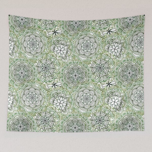 Item preview, Olive Green Happy Mandalas designed and sold by Elvira Draat.