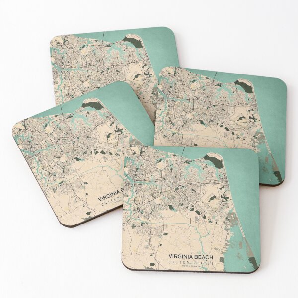 Item preview, Virginia Beach City Map of the USA - Vintage designed and sold by deMAP.